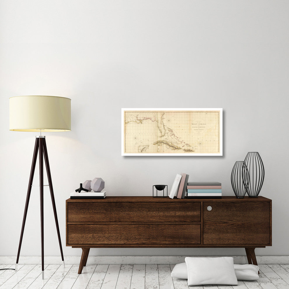 "West Indies I, 1810" Digital Paper Print by Aaron Arrowsmith, 42"x20"