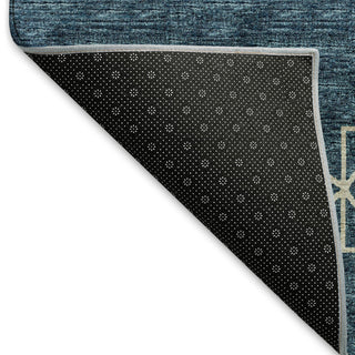 Addison Premium Washable Mayfield AMF109 Blue 8' x 8' Round Rug