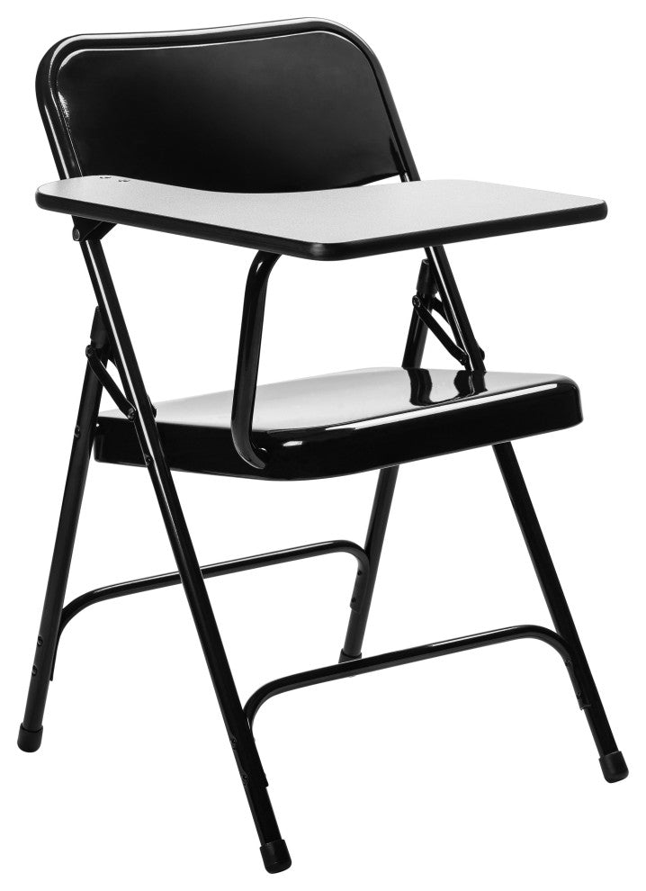NPS 5200 Tablet Arm Folding Chair, Right Arm, Black, Set of 2