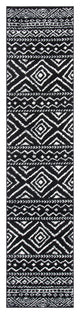 Safavieh Tulum Tul267Z Moroccan Rug, Black and Ivory, 2'0"x9'0" Runner