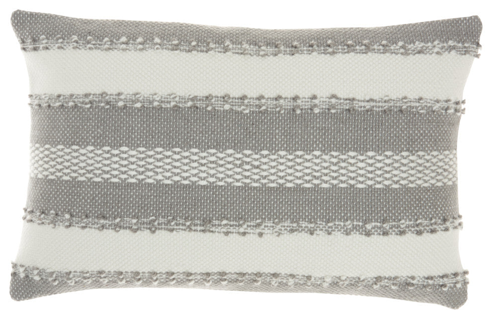 Mina Victory VJ088 Throw Pillow, Grey, 14" x 22"