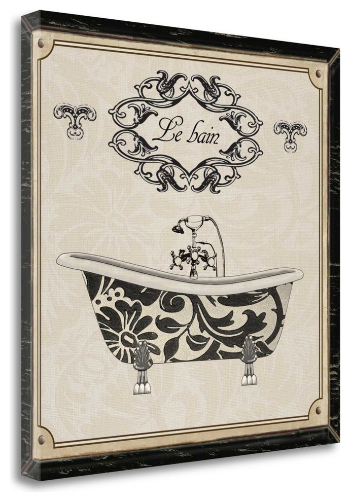 "Le Bain - Black And Cream" By Piper Ballantyne, Giclee on Gallery Wrap Canvas