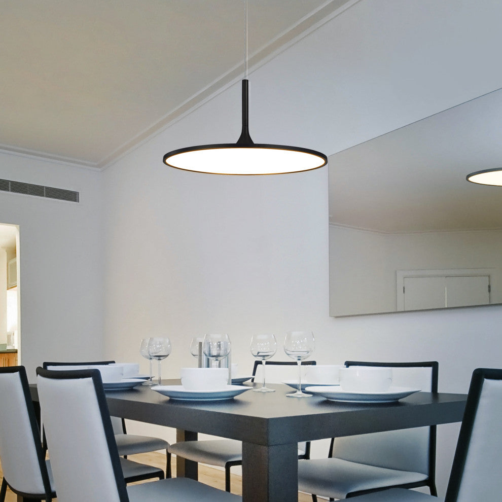 Salm Adjustable LED Chandelier, Black