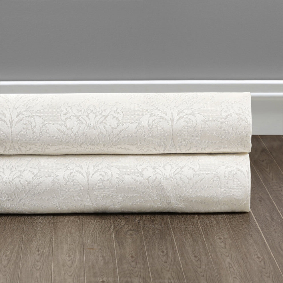 Cambric Cream Designer Jacquard Fabric Sample, 4Wx4L