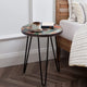 Reclaimed Wood End Table, Red, 18" X 18" X 20"