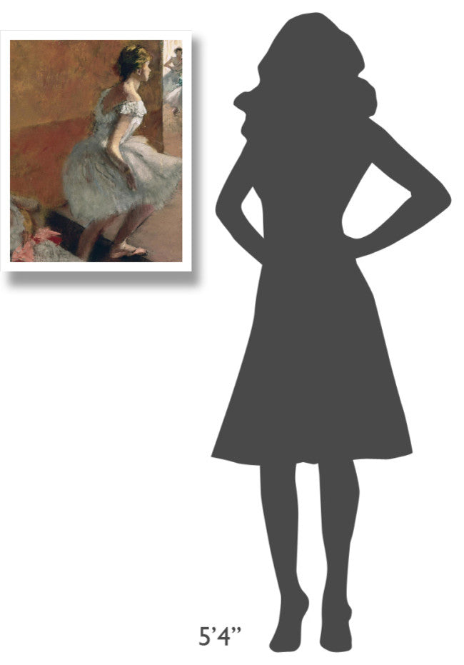 "Danseuses Montant Un Escalier (center)" Paper Print by Edgar Degas, 20"x26"