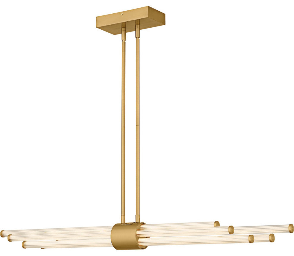 Talbott LED Linear Chandelier in Brushed Gold
