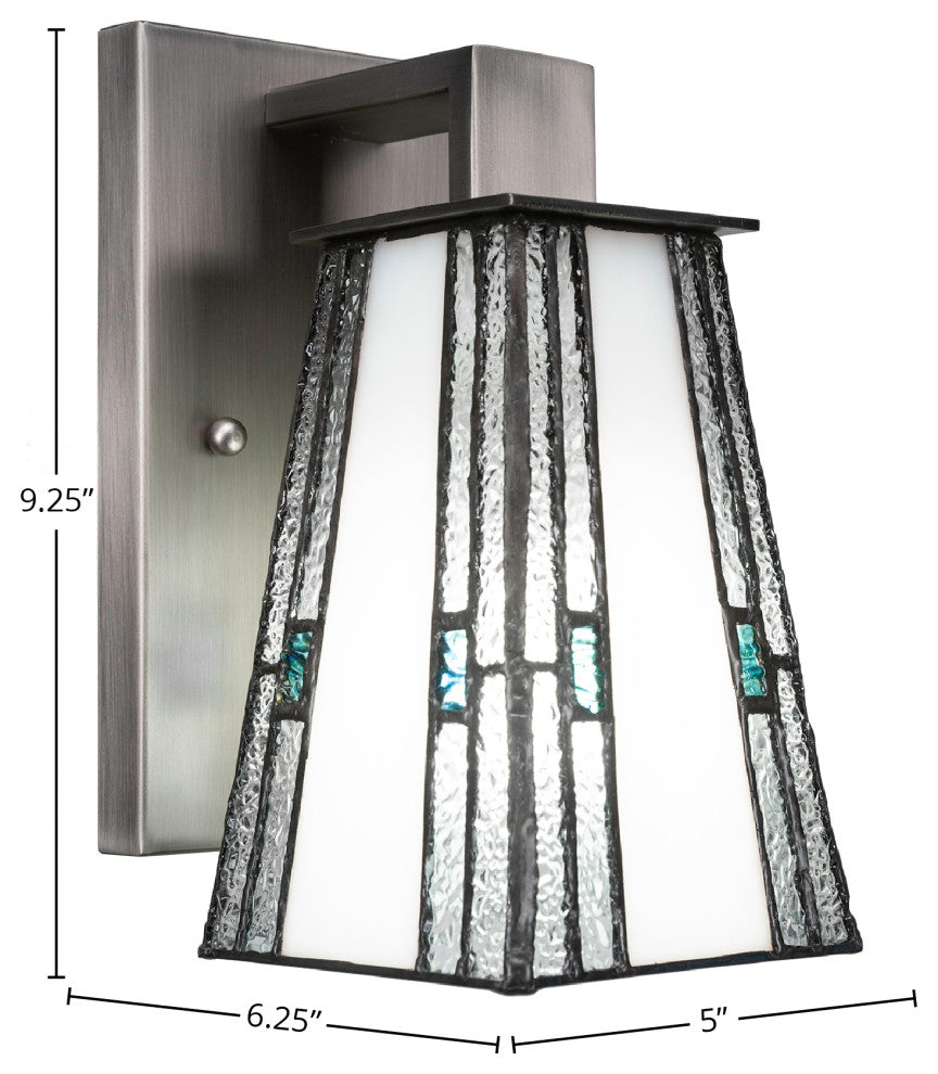 Apollo 1-Light Wall Sconce, Graphite/Sky Ice Art