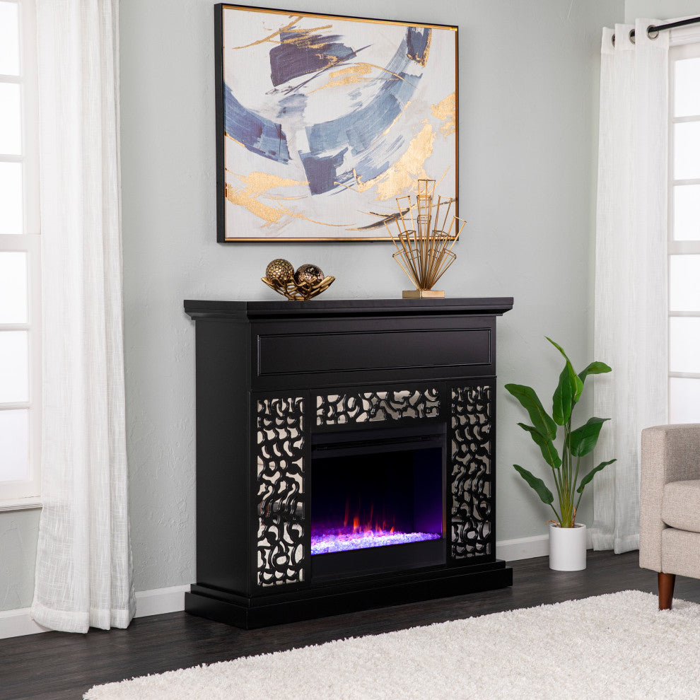 Beaconsfield Color Changing Fireplace, Black