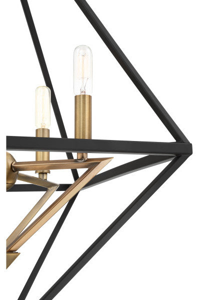 Quoizel LVR5204WT Four Light Foyer Pendant, Western Bronze Finish