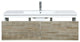 Scopi Modern 48" Rustic Acacia Bathroom Vanity, Balzani Gun Metal Faucet