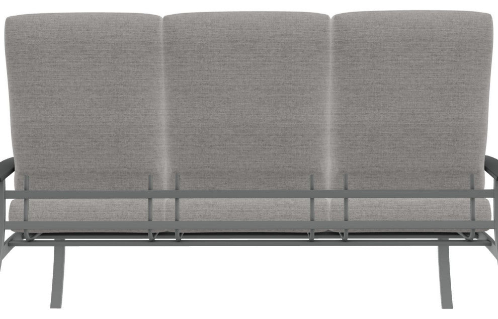 Belle Isle Cushion 3-Seat Outdoor Sofa, Graystone/Graphite
