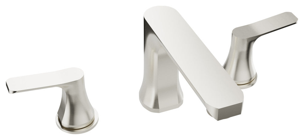 2-Handle 3-Hole Widespread Bathroom Faucet, Brushed Nickel