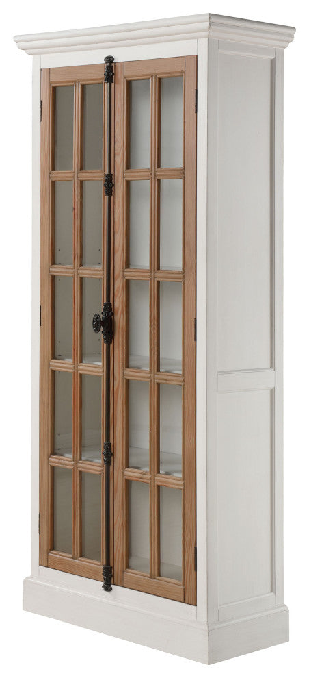 Tammi 2-door Tall Cabinet Antique White and Brown