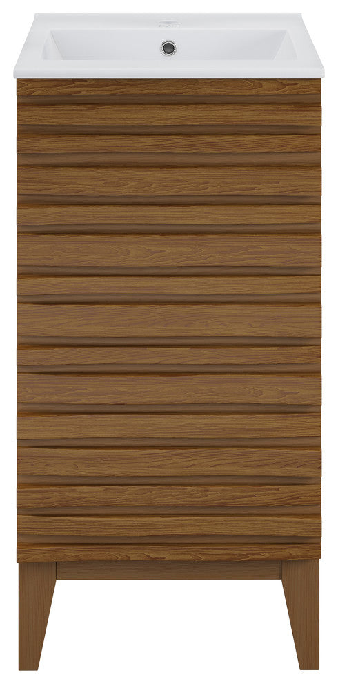 Cascade 18" Bathroom Vanity, Walnut