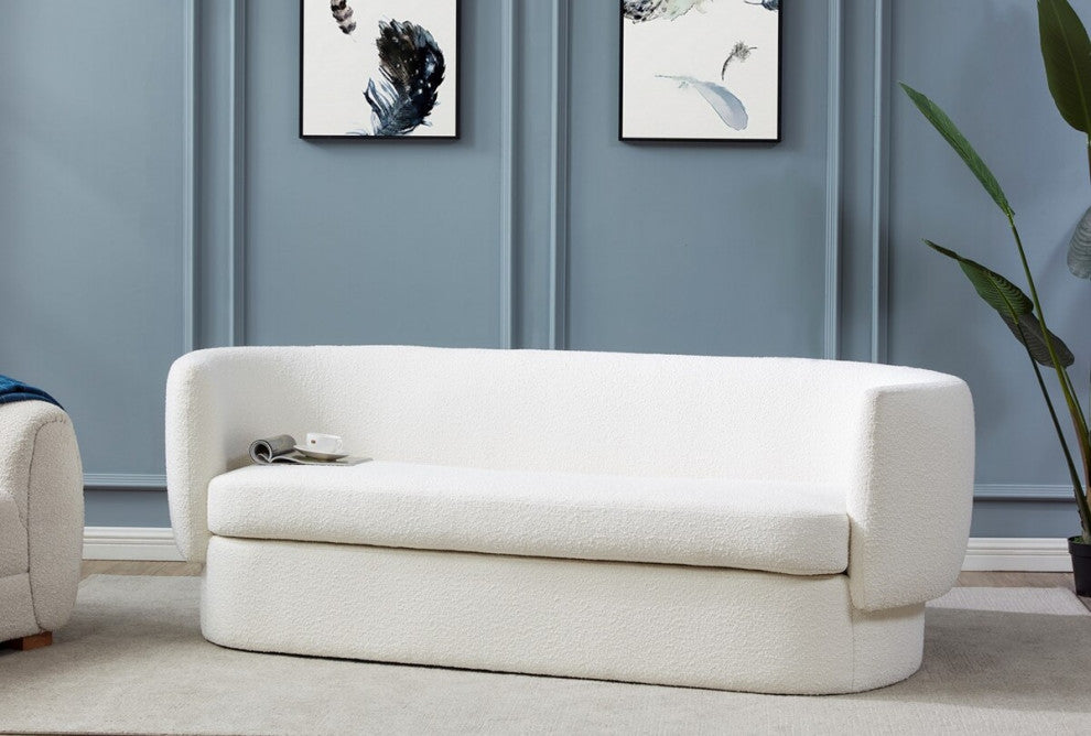 Safavieh Couture Mariano Curved Sofa, Ivory