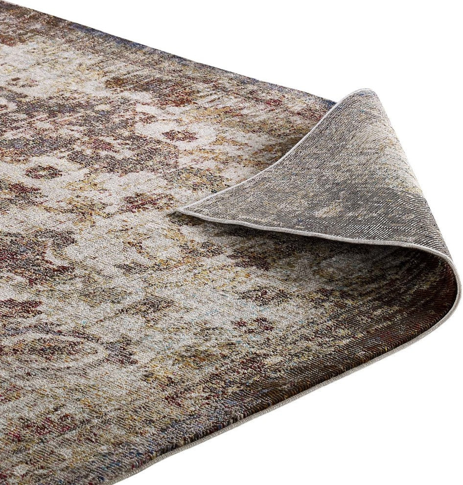 Success Kaede Distressed Vintage Floral Moroccan Trellis 5x8 Area Rug