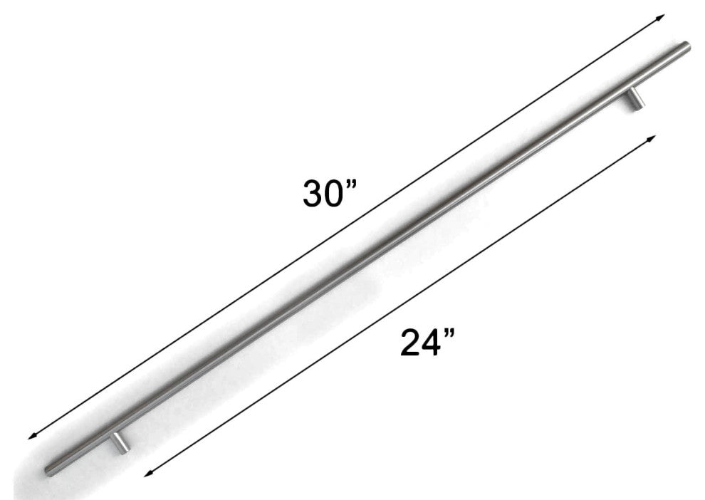 Celeste Bar Pull Outdoor Use Powder Coated Brushed Nickel Stainless, 24"x30"
