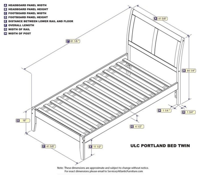 Portland Open Foot Bed, Espresso, Twin
