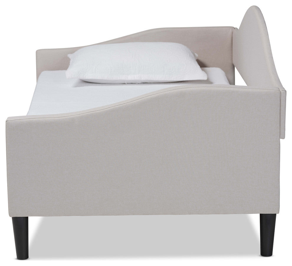 Selena Modern Upholstered Full Size Daybed, Beige