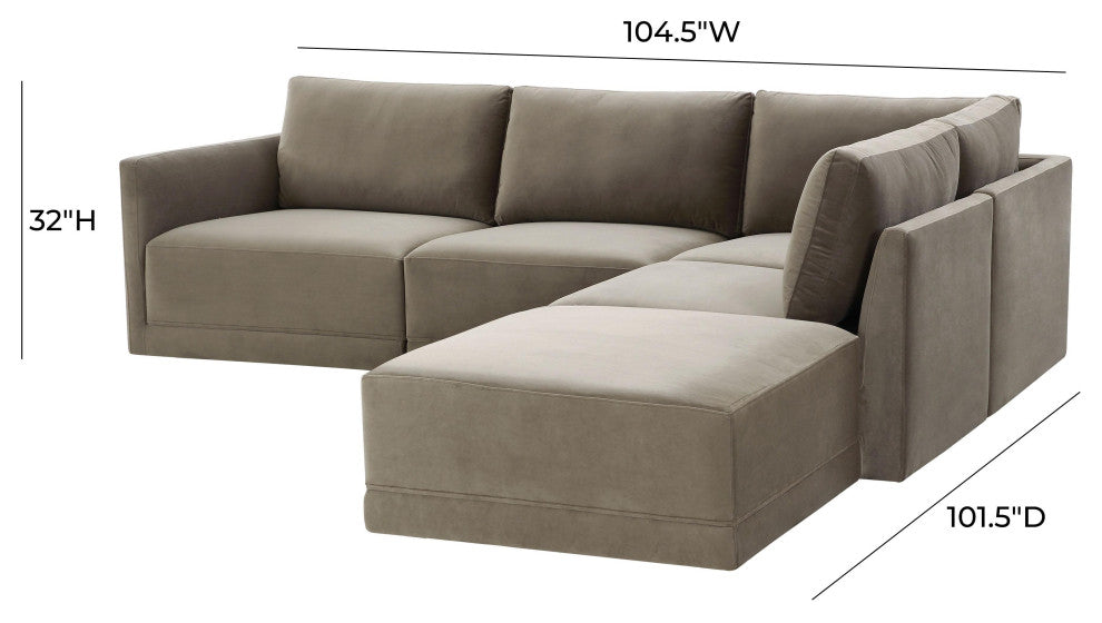 Willow Taupe Modular RAF Sectional