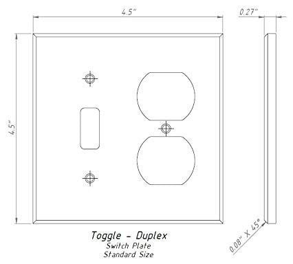 Scabos Travertine Toggle Duplex Switch Wall Plate / Switch Plate / Cover - Honed