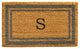 Periwinkle Border 24"x36" Monogram Doormat, Letter S
