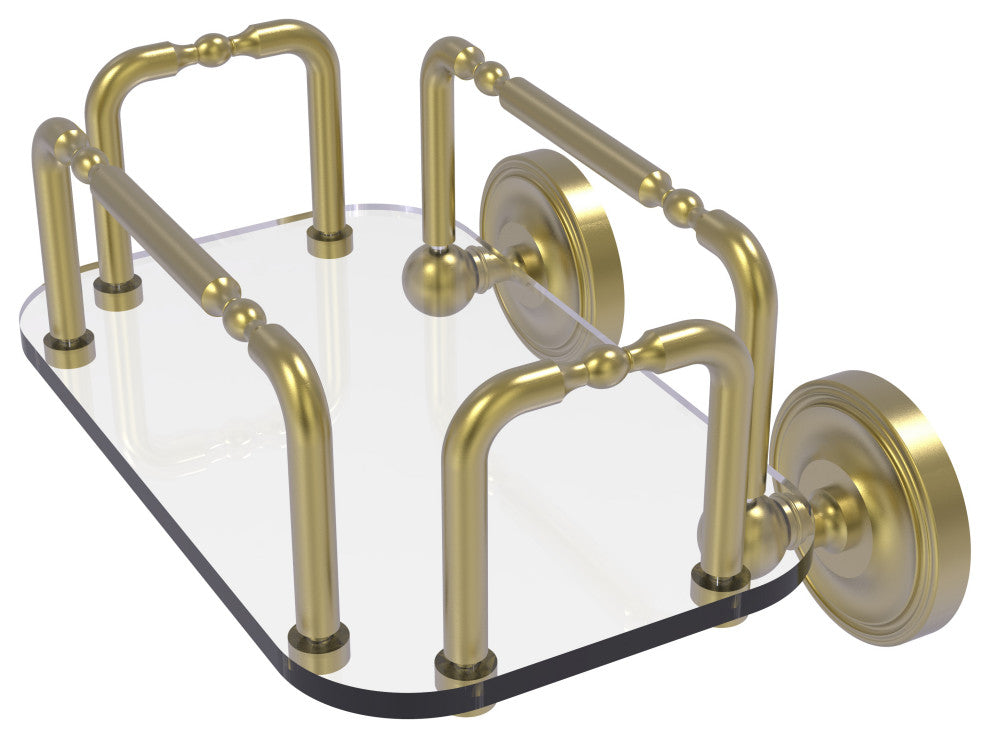 Prestige Wall Mounted Guest Towel Holder, Satin Brass