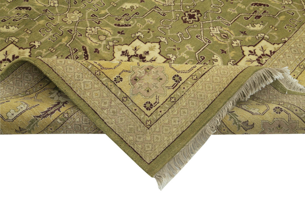 Rug N Carpet - Hand-Knotted Oriental 8' 10" x 11' 11" Wool Oushak Area Rug