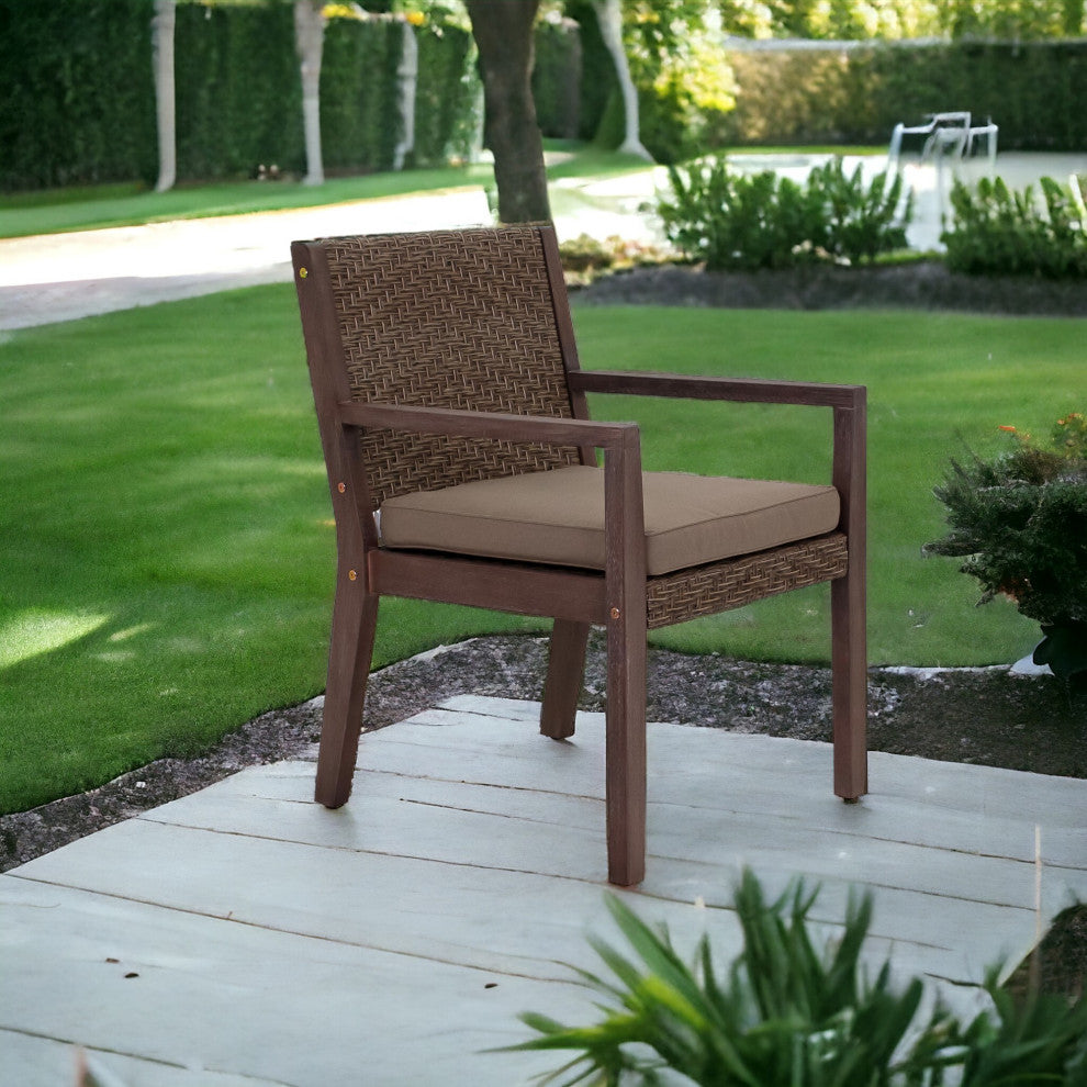 Courtyard Casual Bridgeport II Dining Arm Chair Eucalyptus