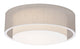 Sanibel LED Ceiling, White Finish, Jute, 18"