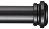 Deco Traverse Rod 1 With Empire Finials, Black, 108