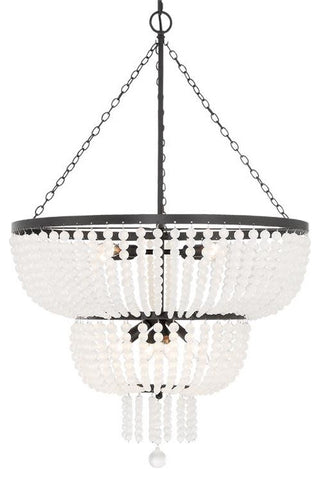 Crystorama Lighting Group 610 Rylee 8 Light 25"W Crystal - Matte Black