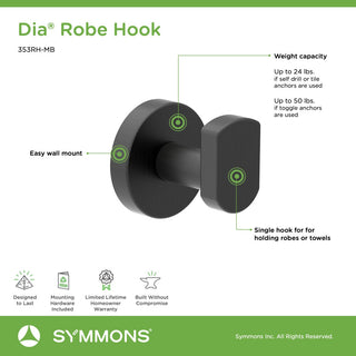Bath Hardware, Toilet Paper Holder, Robe Hook, Towel Bar & Ring, Matte Black