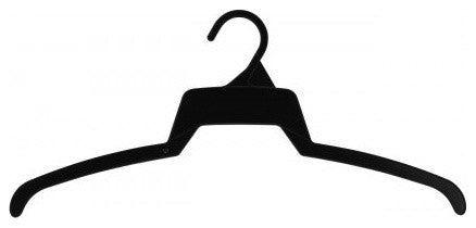 Light Plastic Top Hanger, Black Finish, Box of 500