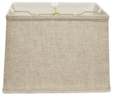 14" Cream Throwback Rectangle Linen Lampshade