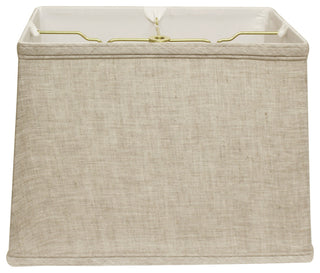 14" Cream Throwback Rectangle Linen Lampshade