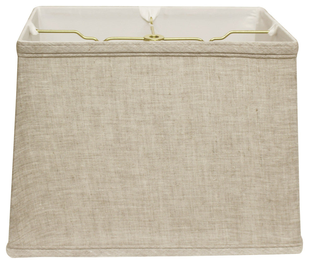 14" Cream Throwback Rectangle Linen Lampshade