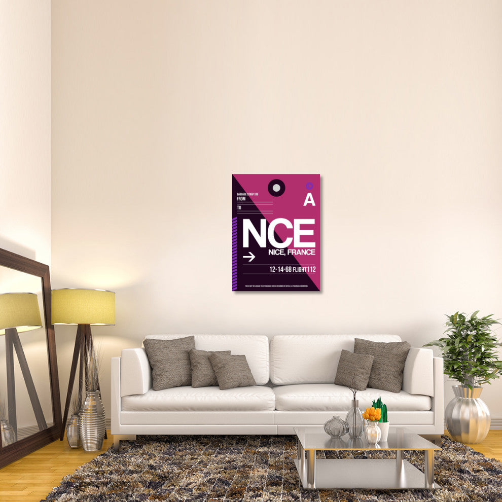 "NCE Nice Luggage Tag 1" Fine Art Print