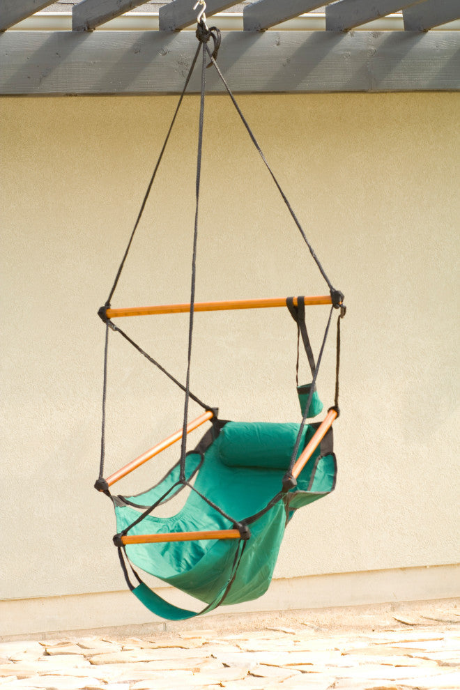 Hammaka Hammocks Original Hanging Air Chair, Hunter Green, Wood