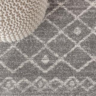 Aksil Moroccan Beni Souk Area Rug, Gray/Cream, 3 X 5