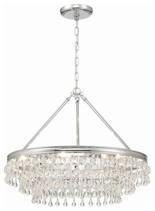CRYSTORAMA Calypso 6 Light Polished Chrome Chandelier