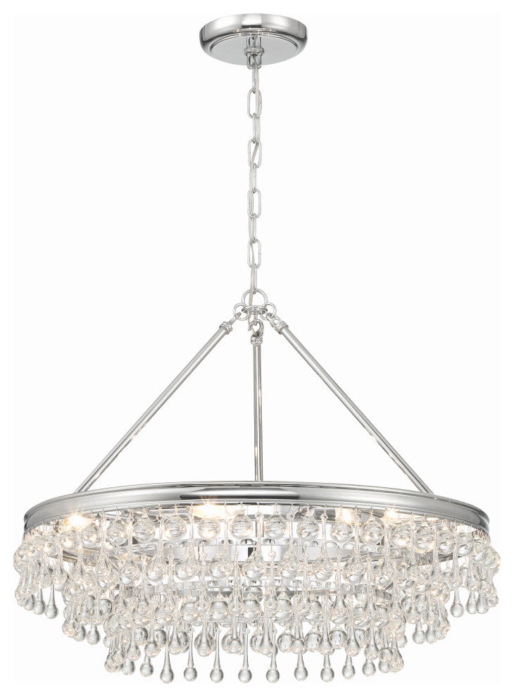 CRYSTORAMA Calypso 6 Light Polished Chrome Chandelier