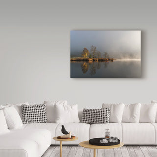 Tom Meier 'Foggy Morning Island' Canvas Art, 24"x16"