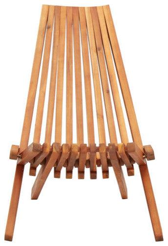 Vidaxl Folding Outdoor Lounge Chair Solid Acacia Wood