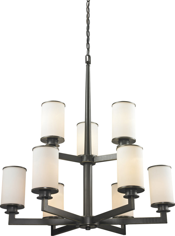 9 Light Chandelier Olde Bronze