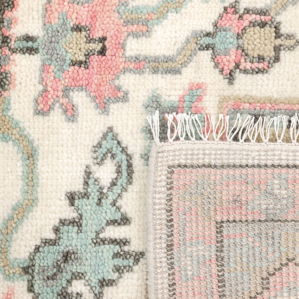 Miranda Handmade Area Rug Ivory, 5' 0" x 8' 0"