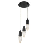 Ecrou 3-Light Chandelier, Black