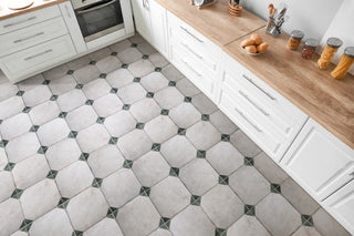 Renaissance Deco Emerald Corner Porcelain Floor and Wall Tile