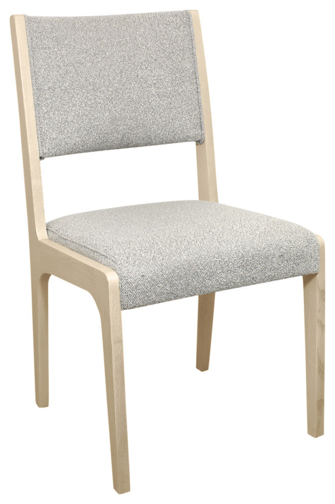 Ash Boucle Upholstered Side Chair, Gray, Set of 2